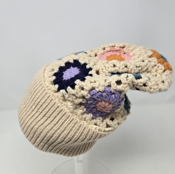 SAN DIEGO HAT CO MAYBELLE GRANNY SQUARE CROCHET BEANIE HAT CAP WOMEN OS PASTEL - Picture 14 of 15